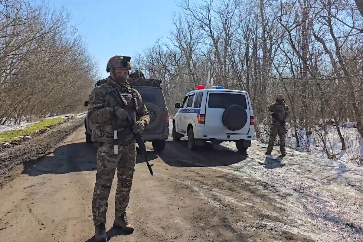 Инспекторы ВАИ группировки войск «Центр» провели тренировку по задержанию условных диверсантов в зоне СВО